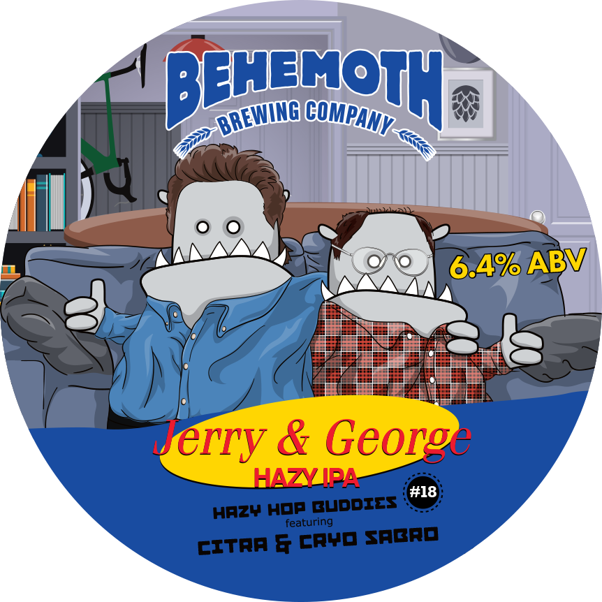 Jerry & George - Hazy Hop Buddies #18 tap badge