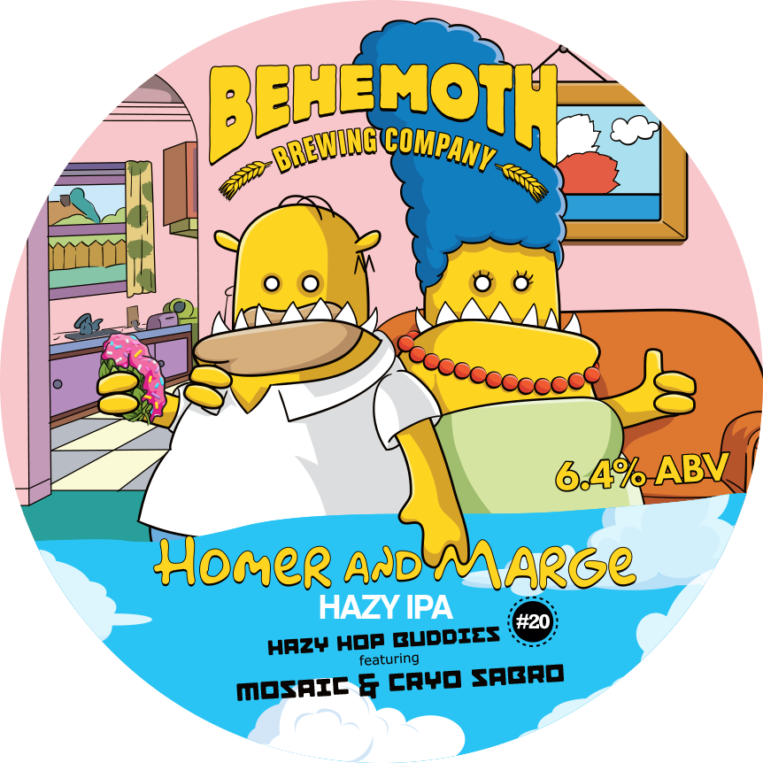 Homer & Marge - Hazy Hop Buddies #20 tap badge