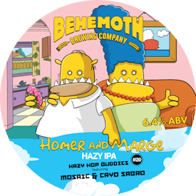 Homer & Marge - Hazy Hop Buddies #20 tap badge