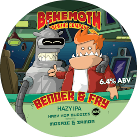 Bender & Fry - Hazy Hop Buddies #24 tap badge