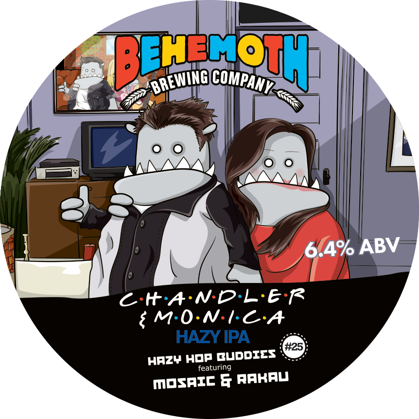 Chandler & Monica - Hazy Hop Buddies #25 tap badge