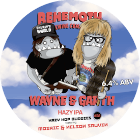 Wayne & Garth - Hazy Hop Buddies 28 tap badge