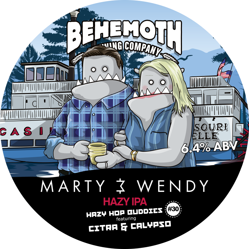 Marty & Wendy - Hazy Hop Buddies #30 tap badge