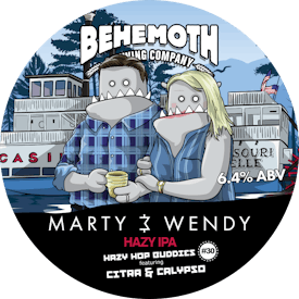 Marty & Wendy - Hazy Hop Buddies #30 tap badge