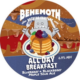All Day Breakfast blueberry tap badge