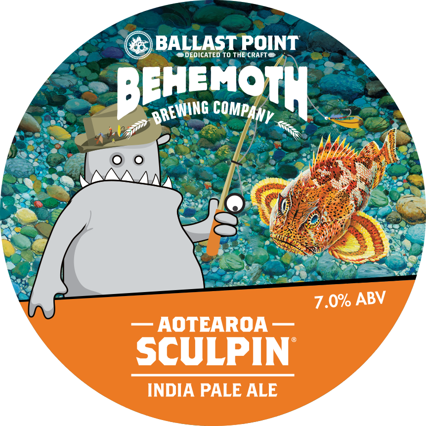 Aotearoa Sculpin tap badge