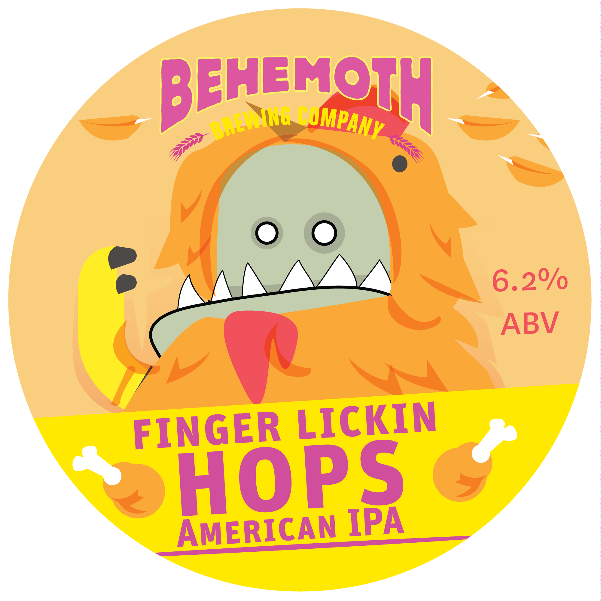 Finger Lickin' Hops tap badge