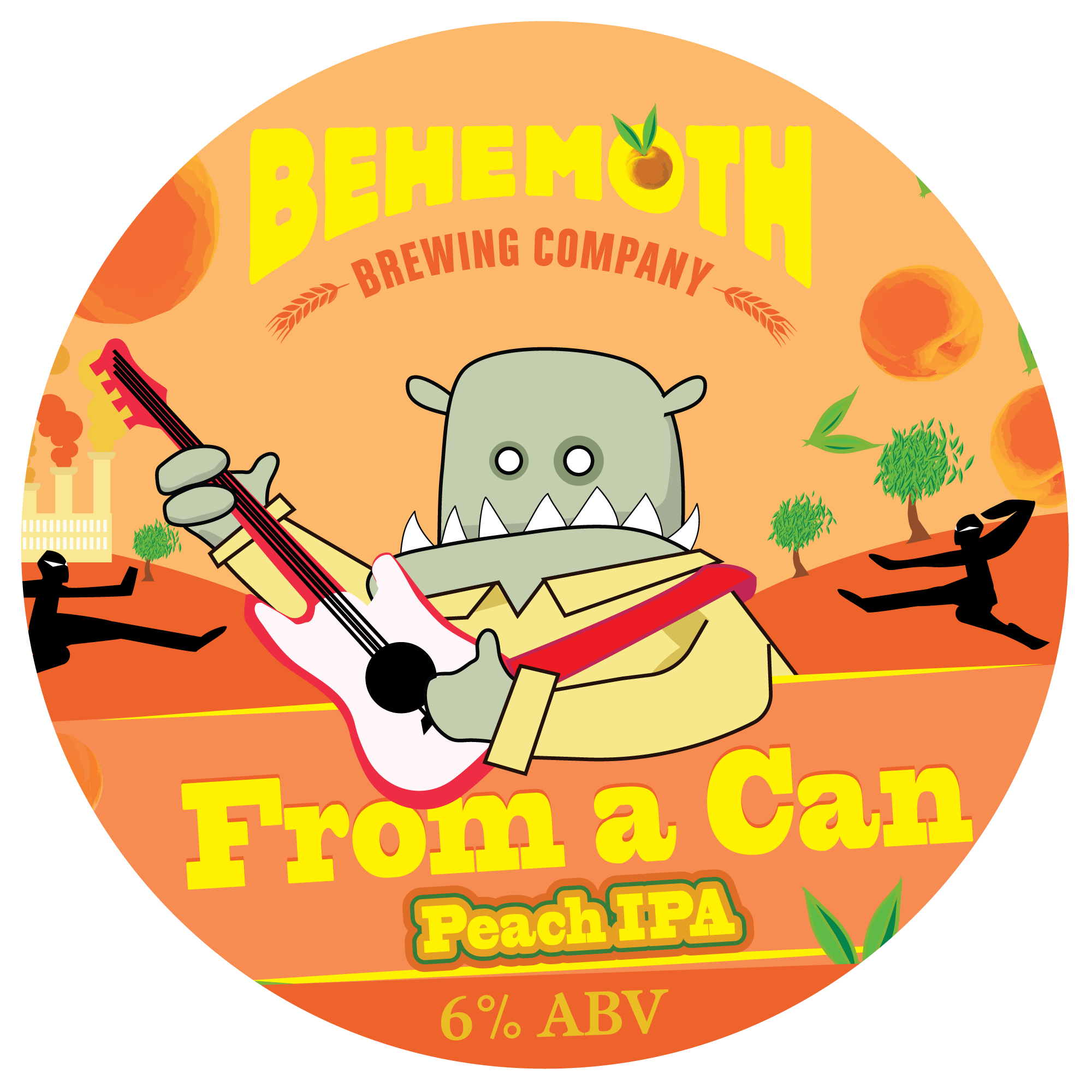 From a Can - Peach IPA tap badge