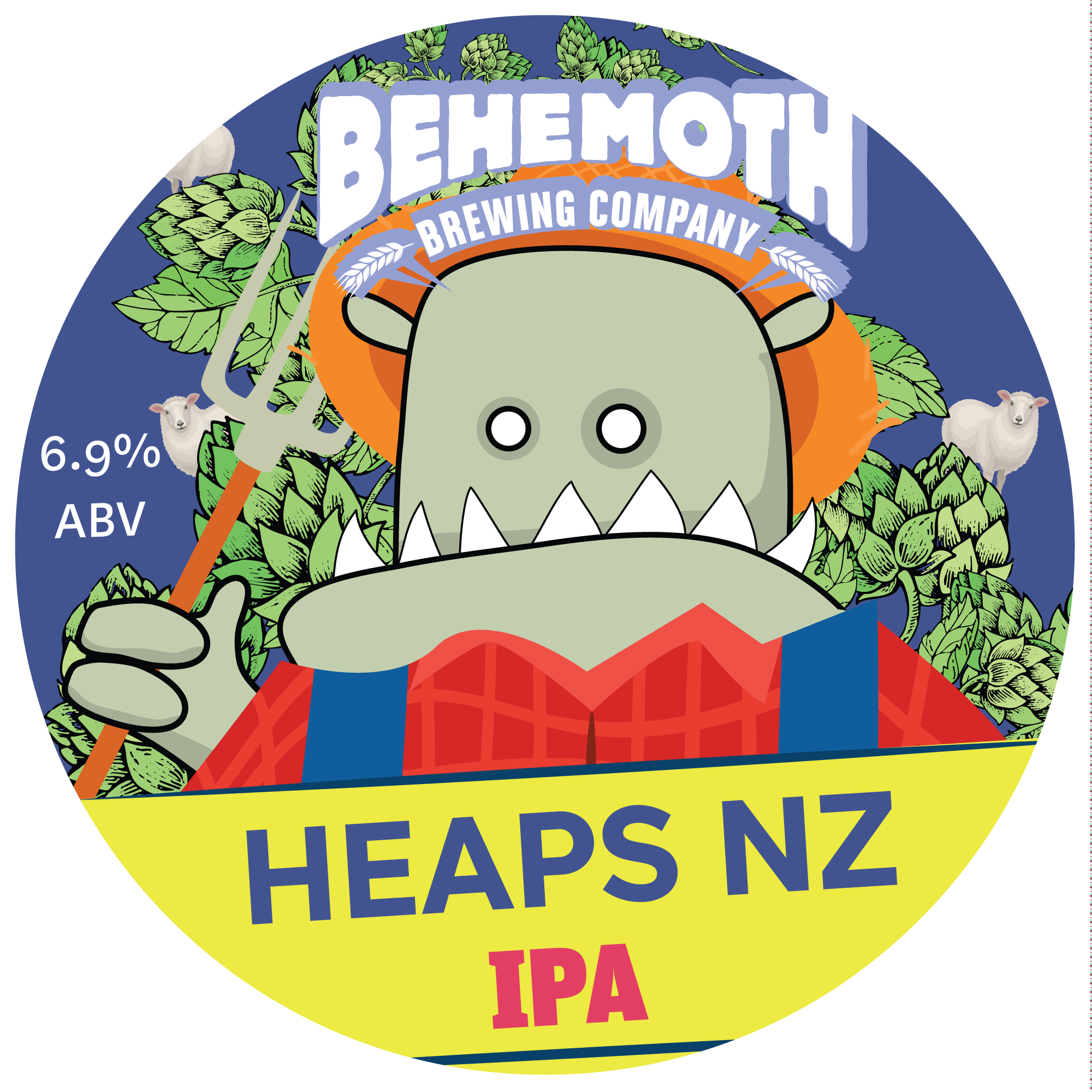 Heaps NZ IPA tap badge