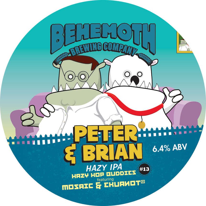 Peter & Brian - Hazy Hop Buddies #13 tap badge