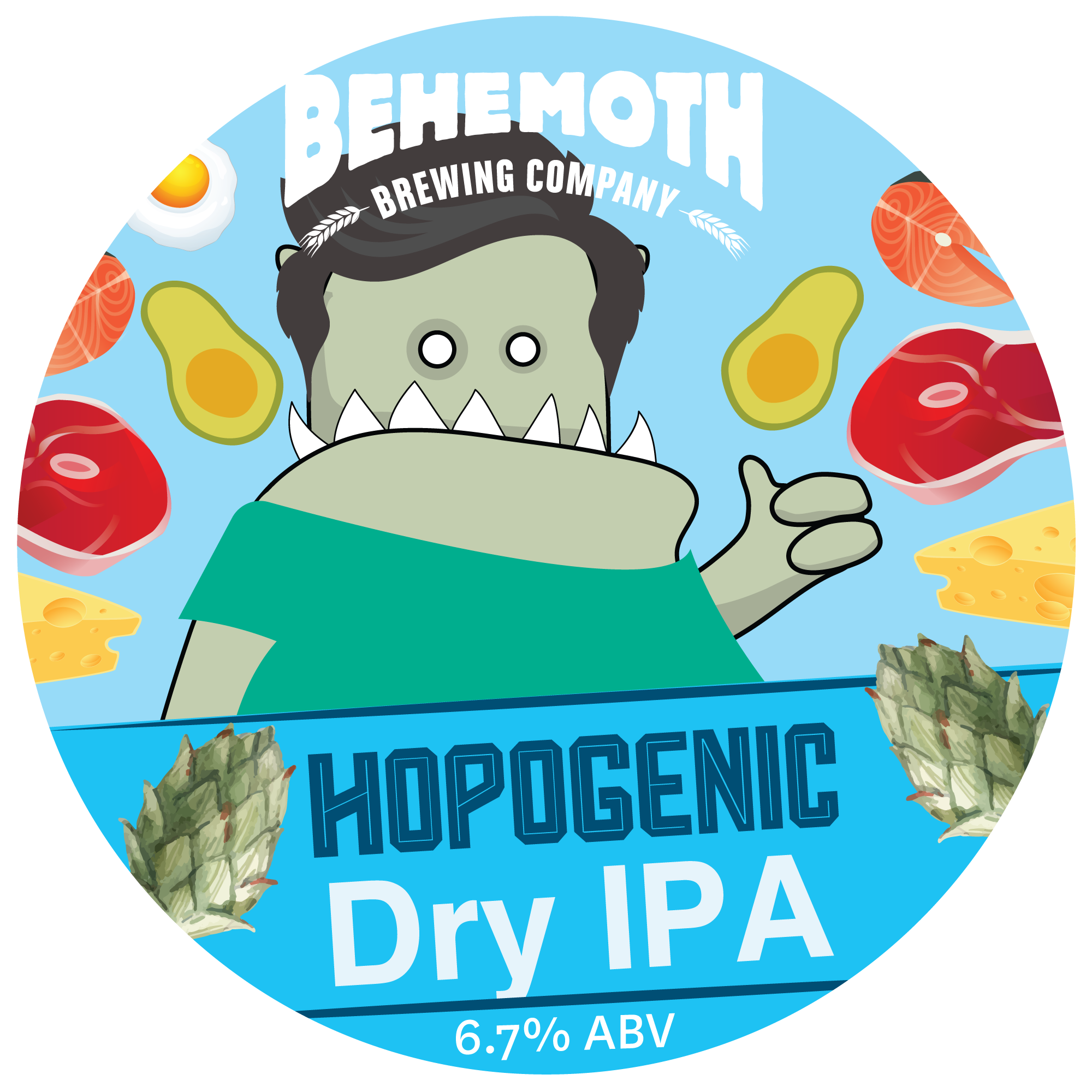 Hopogenic Dry IPA tap badge