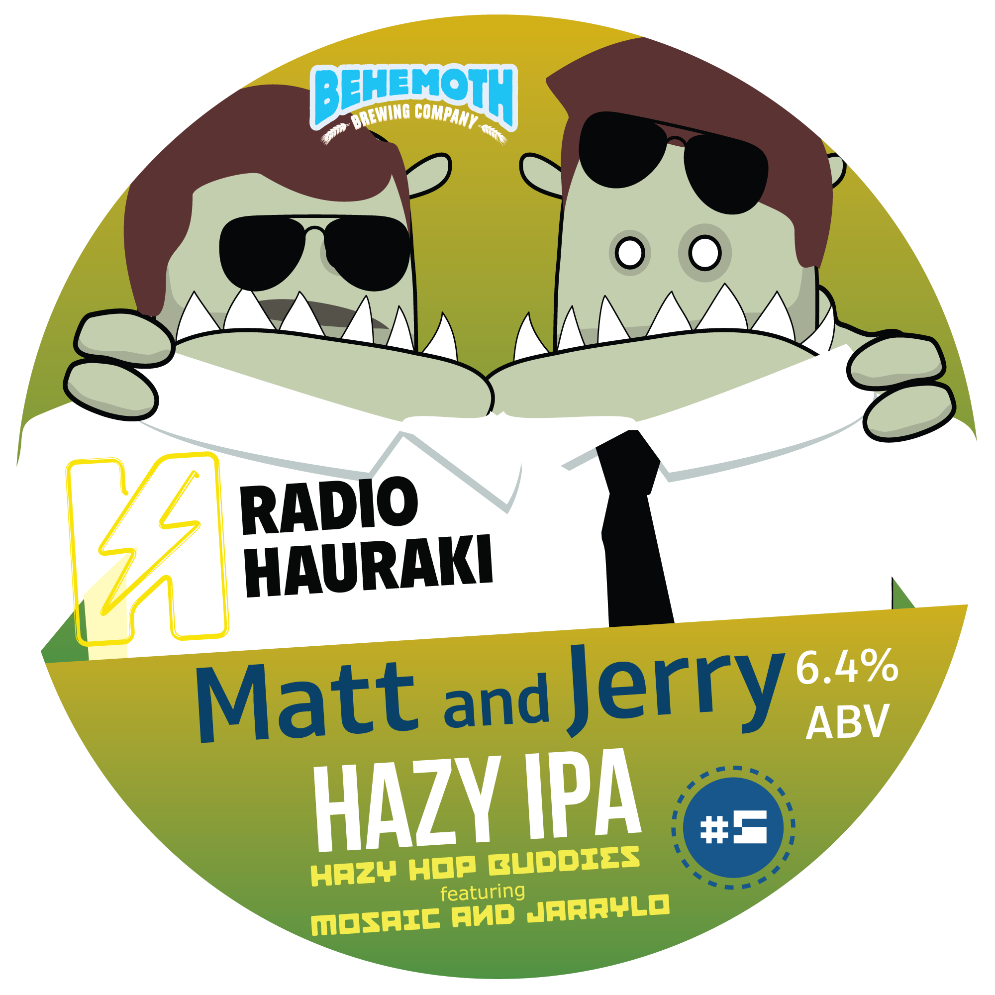 Matt & Jerry - Hazy Hop Buddies #5 tap badge