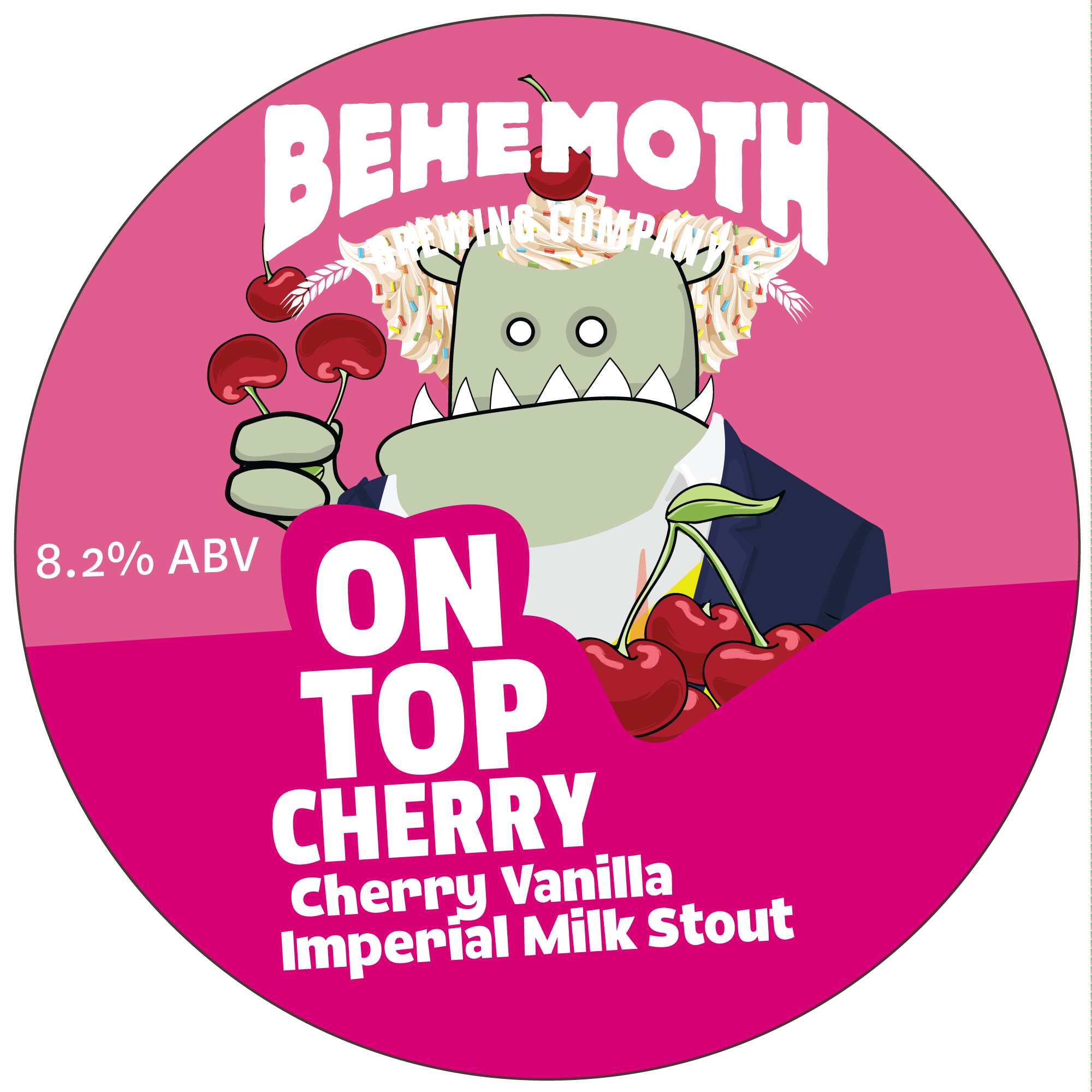On Top Cherry tap badge