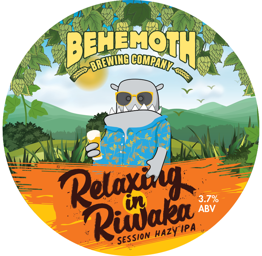 Relaxing in Riwaka Session Hazy IPA tap badge