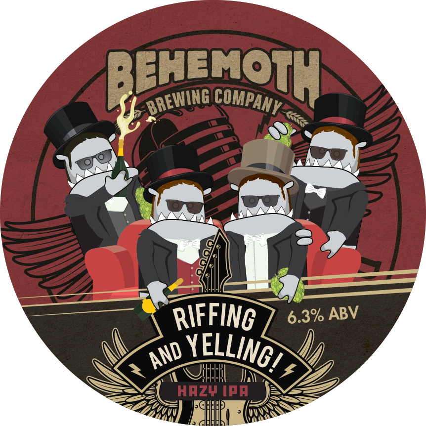 Riffing & Yelling Hazy IPA tap badge