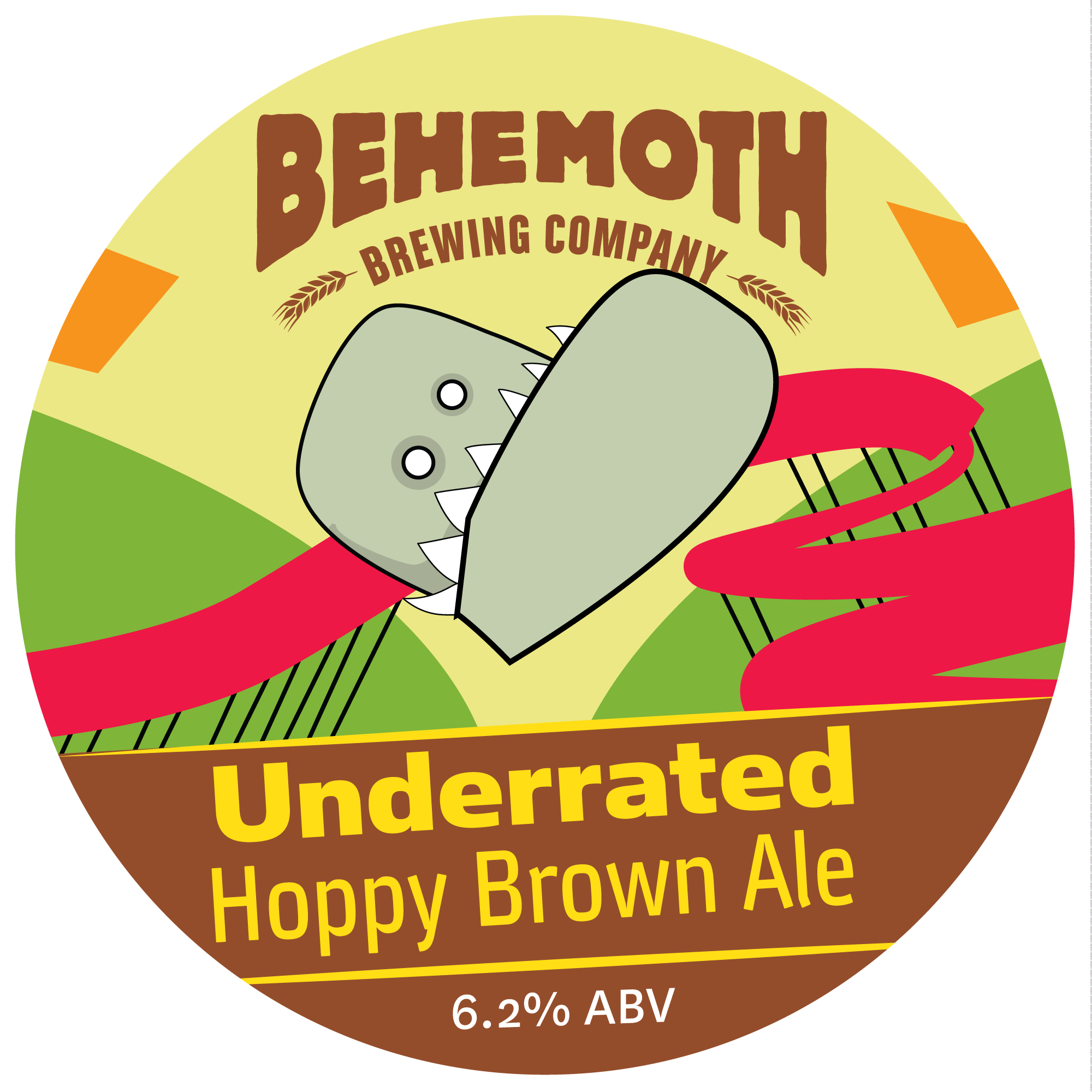 Underrated Hoppy Brown Ale tap badge