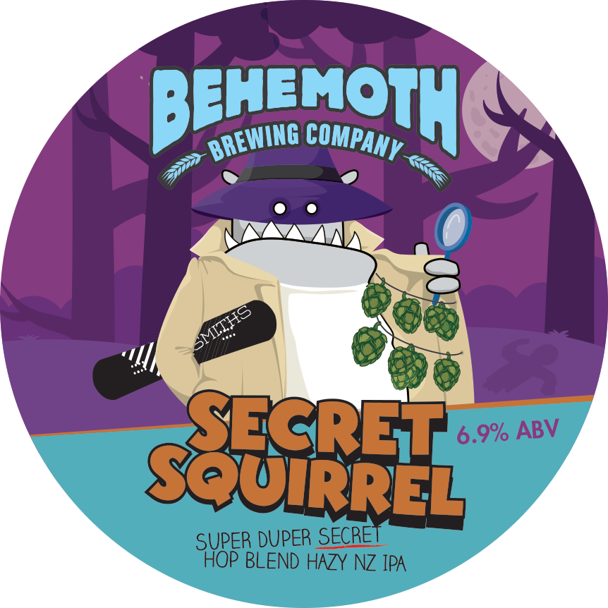 Secret Squirrel - Hazy NZ IPA tap badge