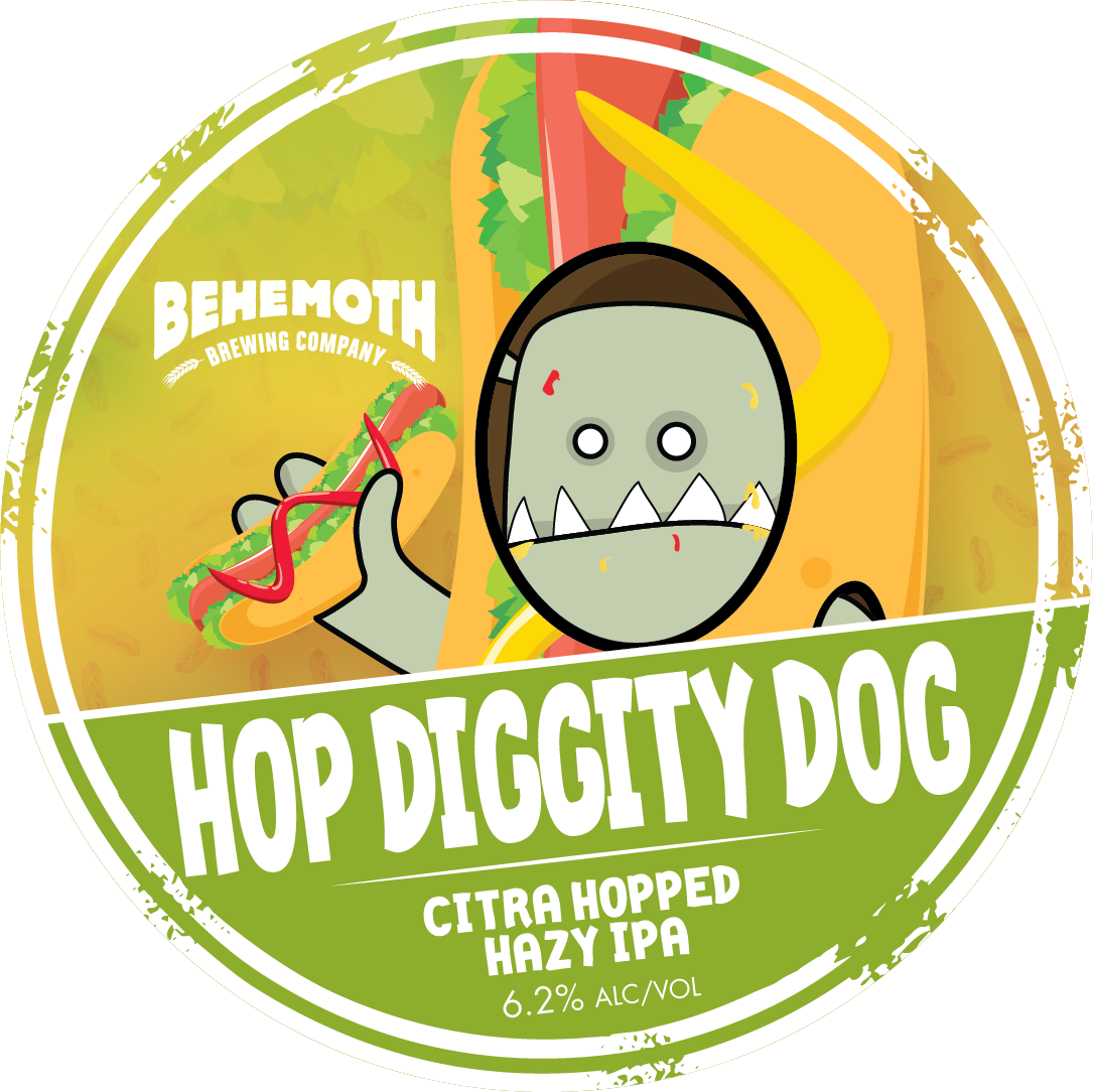 Hop Diggity Dog tap badge
