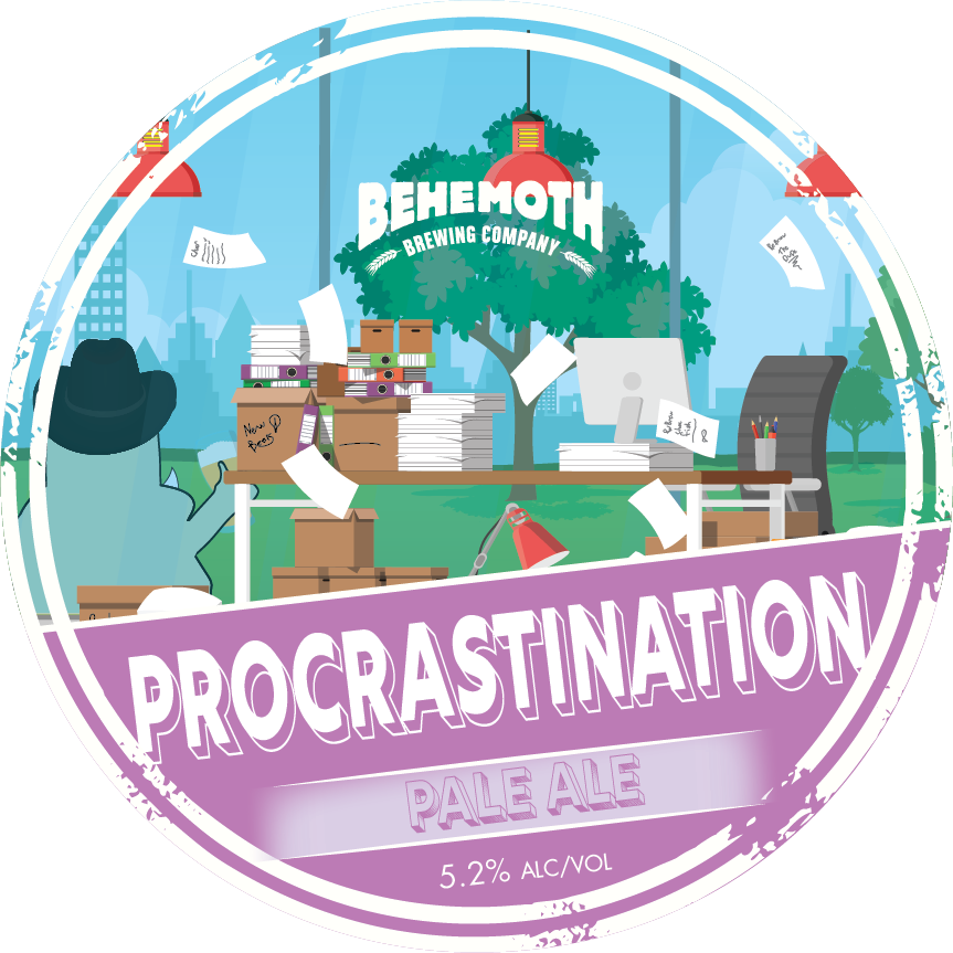 Procrastination Pale Ale tap badge