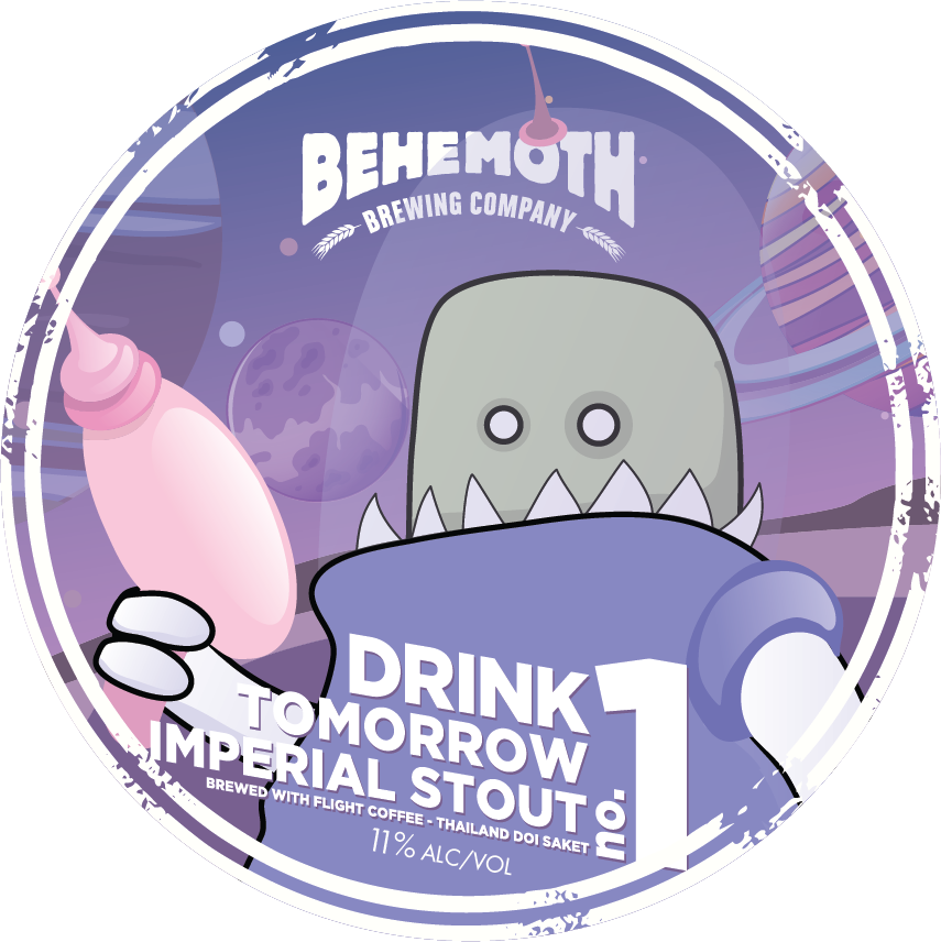 Drink Tomorrow No. 1 tap badge