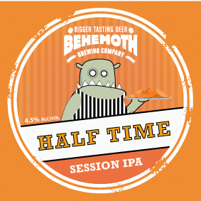 Half Time Session IPA tap badge