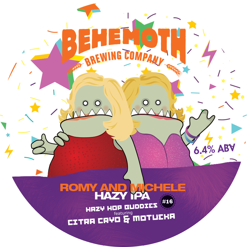 Romy & Michele - Hazy Hop Buddies #16 tap badge